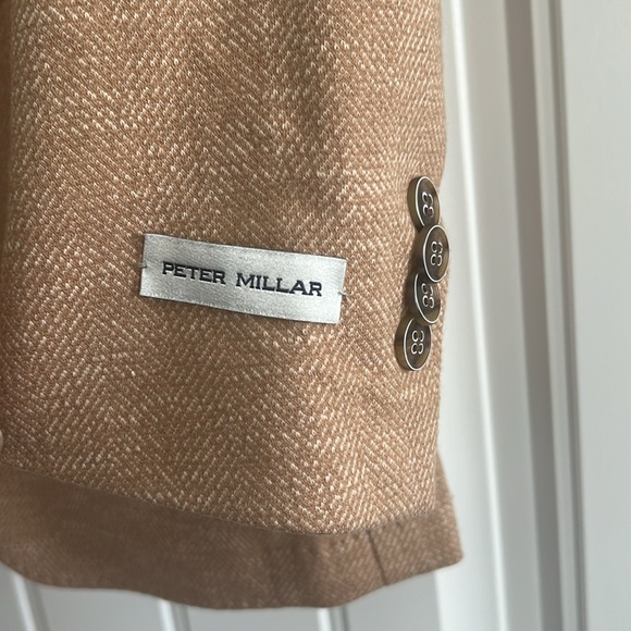Peter Millar Shoreline Single-Button Herringbone Jacket, Size S New w/Tag - Picture 7 of 9